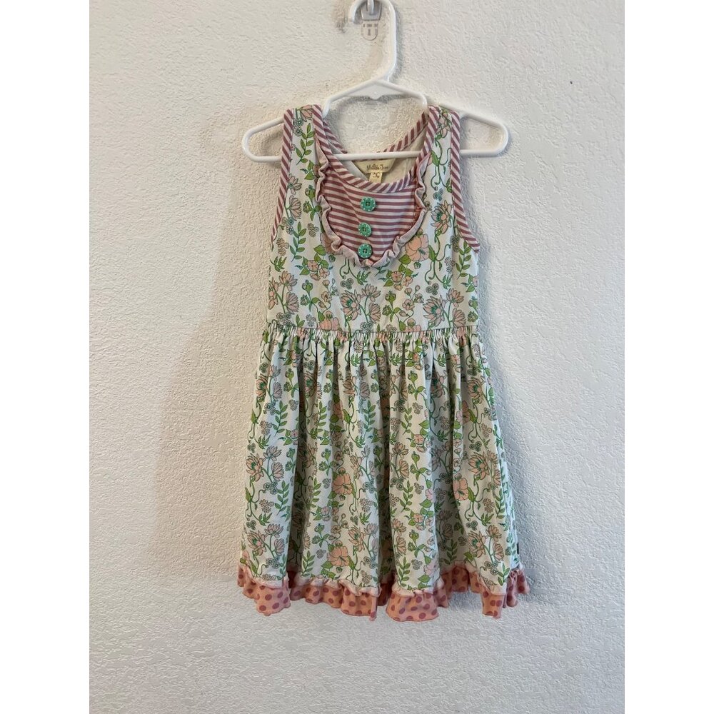 Matilda Jane Whirling Twirling Happy & Free multicolored girls kids dress size 6